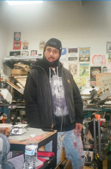 Racks Hogan in the studio